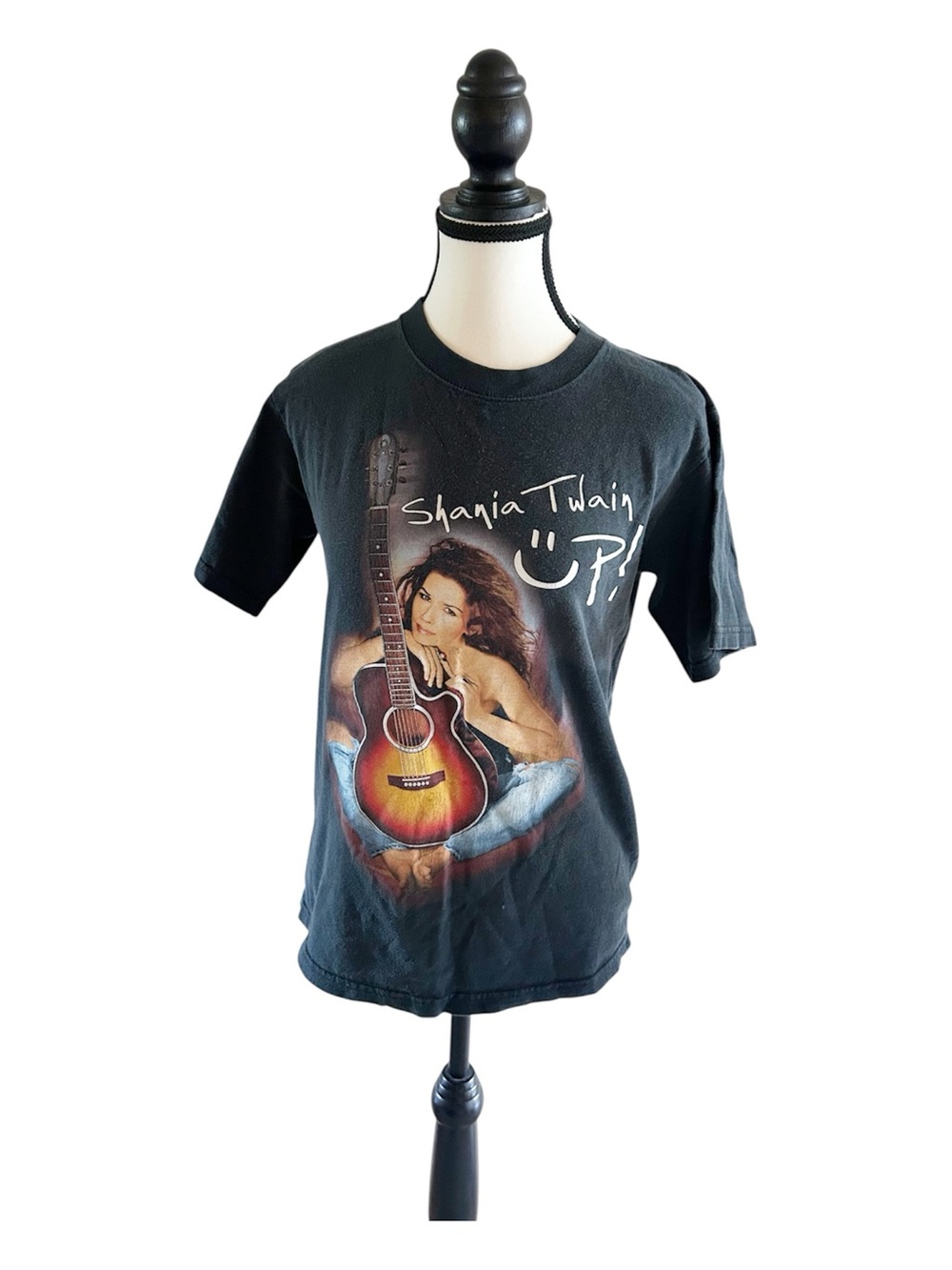 Vintage Unbranded Shania Twain Graphic Tee Up! Tour Size Small Early 2000’s
